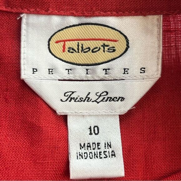 Talbots Petites Women's Irish Linen Skirt Set Size 10 Burnt Orange - Picture 6 of 15